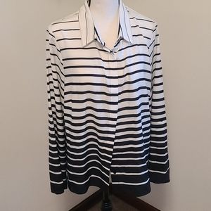 Black & White Striped Button Up!